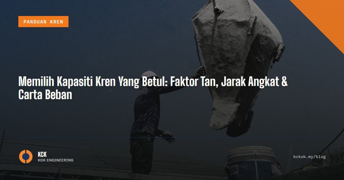 Memilih Kapasiti Kren Yang Betul: Faktor Tan, Jarak Angkat & Carta Beban